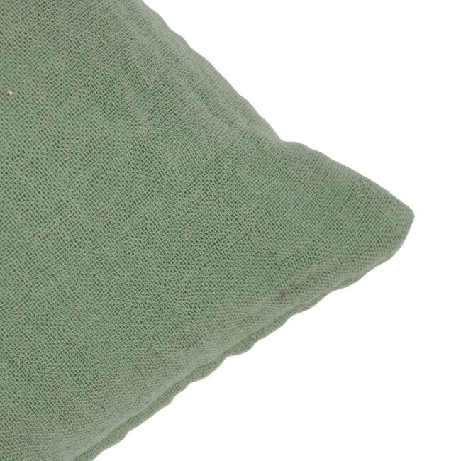 Linen & More Nova Kussen Mousseline olive 45x45cm