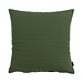 Linen & More Uneven stitching army green cushion 45 x 45 cm