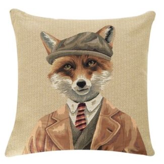 Mars & More gobelin kussen jagers pet vos 45x45cm
