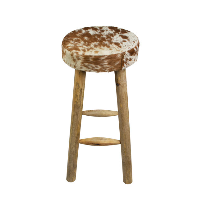 Mars & More barkruk koe bruin/wit 75cm