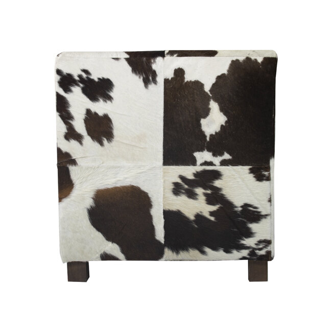 Mars & More stoel club koe donker bruin/wit 73cm (pallet)