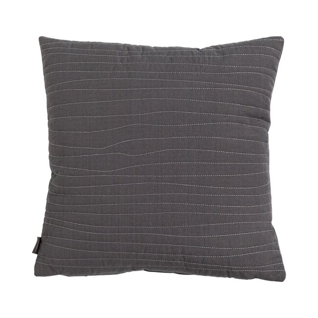Linen & More Uneven stitching dark grey Cushion 45 cm x 45 cm