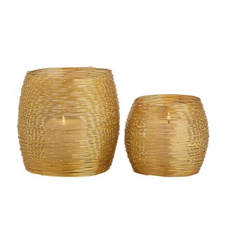 Dream-Living Set van 2 Luxe Lantaarns Parijs – Gouden Theelichthouders / Kandelaars