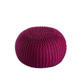 Dream-Living Duurzame poef Ø 45cm bordeauxrood voor binnen- buiten- zwembad