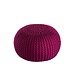 Dream-Living Duurzame poef Ø 45cm bordeauxrood voor binnen- buiten- zwembad