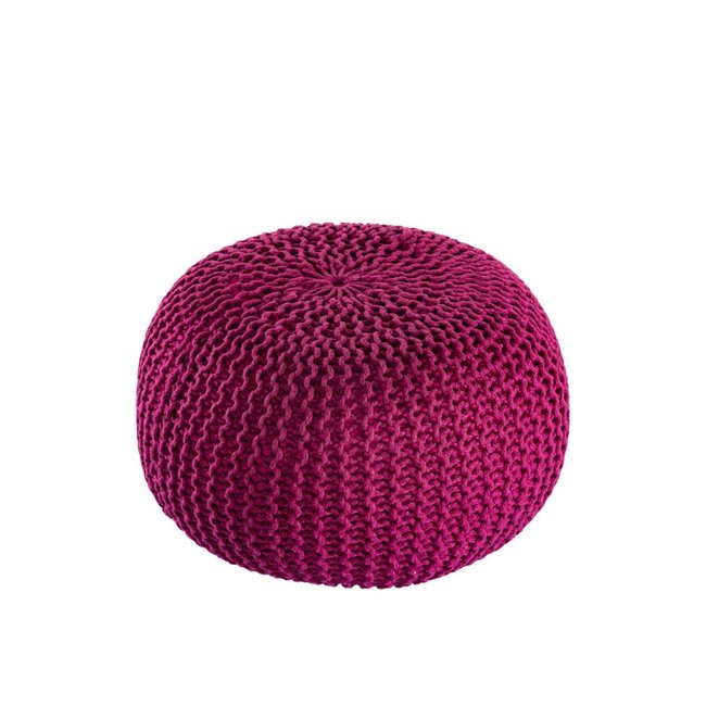 Dream-Living Duurzame poef Ø 45cm bordeauxrood voor binnen- buiten- zwembad