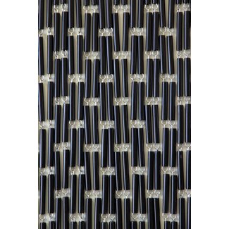 Sun Arts Vliegengordijn Verspringend zwart 90x210 cm