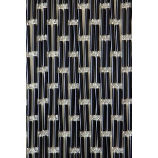 Sun Arts Vliegengordijn Verspringend zwart 100x232 cm