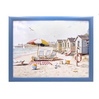 Lesser & Pavey Schootkussen laptray  Strandhuisjes 44x33x6cm