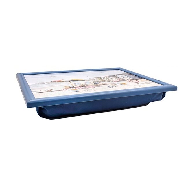 Lesser & Pavey Schootkussen laptray  Strandhuisjes 44x33x6cm