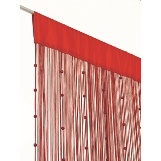 2Lif Helena Pearls Draadgordijn rood/rood 90x250cm 2Lif Helena Pearls Draadgordijn rood/rood 90x250cm