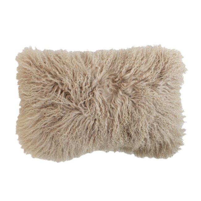 Mars & More kussen schaap krulhaar beige 30x50cm