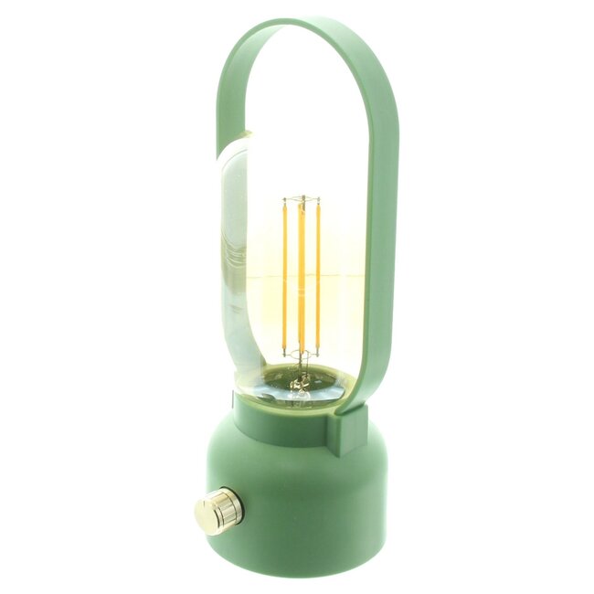 Dream-Living USB Oplaadbare LED Lantaarn  IP44 Groen – Dimbaar – Ø 8 x 22 cm