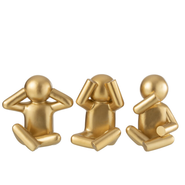 J-Line P'tit Maurice Poly Gold Assortiment van 3