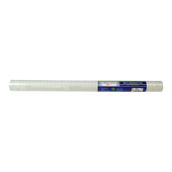 2Lif White Statische raamfolie Mini rol transparant 45cmx2mtr