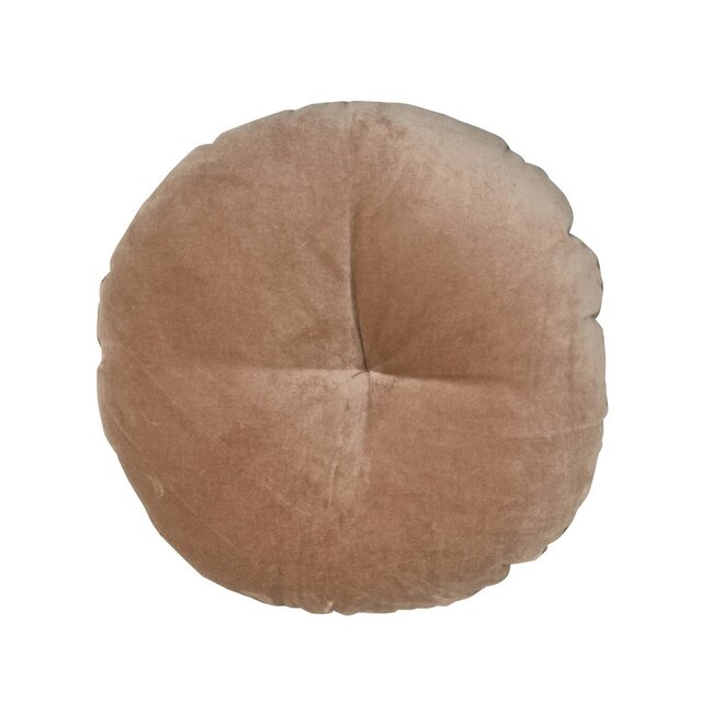 Linen & More Flower kussen roze dia40x12cm