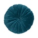 Linen & More Flower kussen blauw dia40x12cm