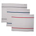 Linen & More Herringbone Stripe Keukenhanddoek blauw+grijs+rood 50x70cm (set of 3)