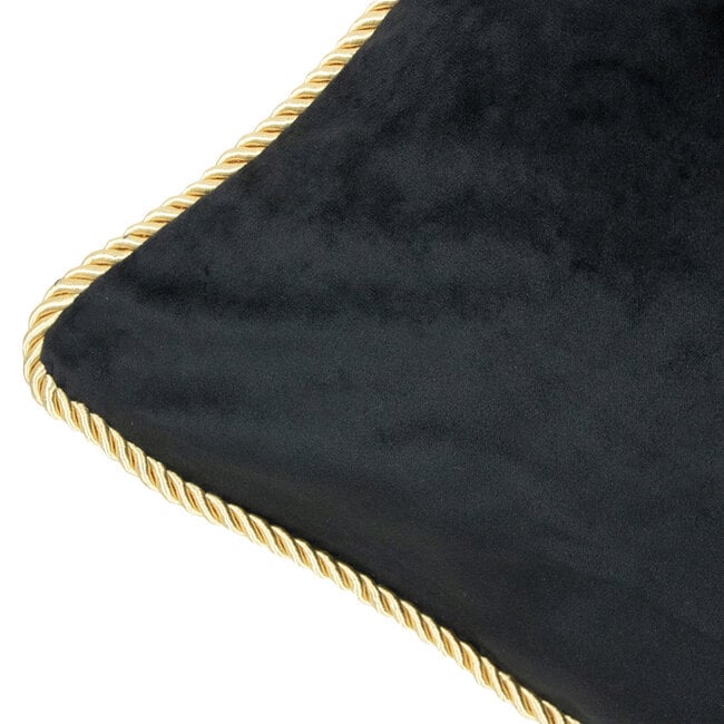 Mars & More kussen fluweel goud zwart 45x45cm