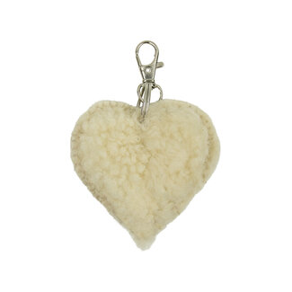 Mars & More schaap wit sleutelhanger hart 5cm Mars & More schaap wit sleutelhanger hart 5cm