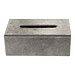 Mars & More tissuebox koehuid grijs 25x14x9cm