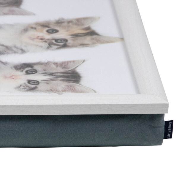 Mars & More Schoottafel schootkussen- katten -kittens - poezen print - 43 x 33 cm