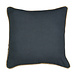 Mars & More kussen donkergrijs met jute bies 45x45cm*