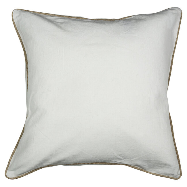 Mars & More kussen wit met jute bies 55x55cm*