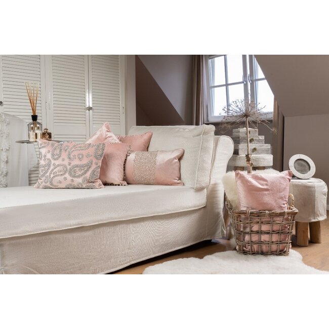 Mars & More half kussen fluweel blush pink 35x45cm*