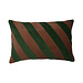 Linen & More Lana kussen groen bruin 40x60cm