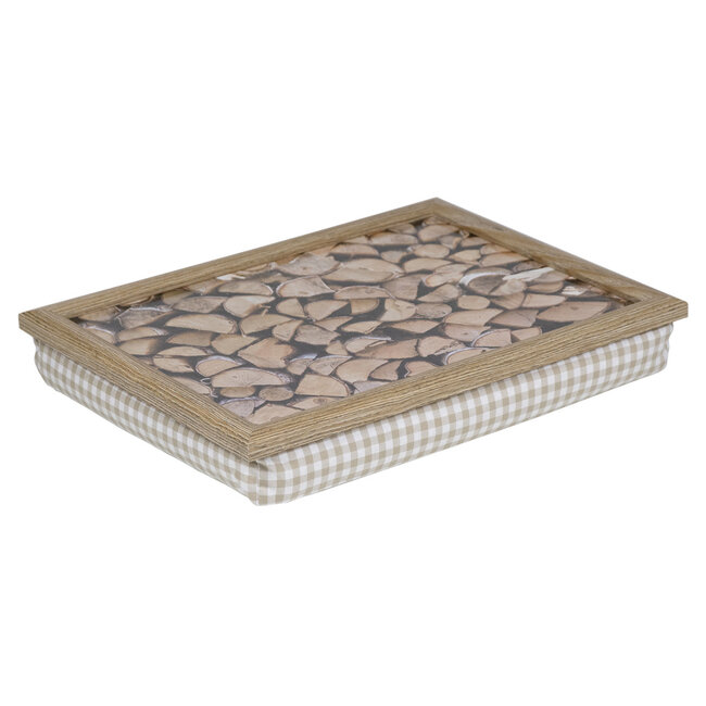 Mars & More schootkussen laptray haard hout 43x33cm