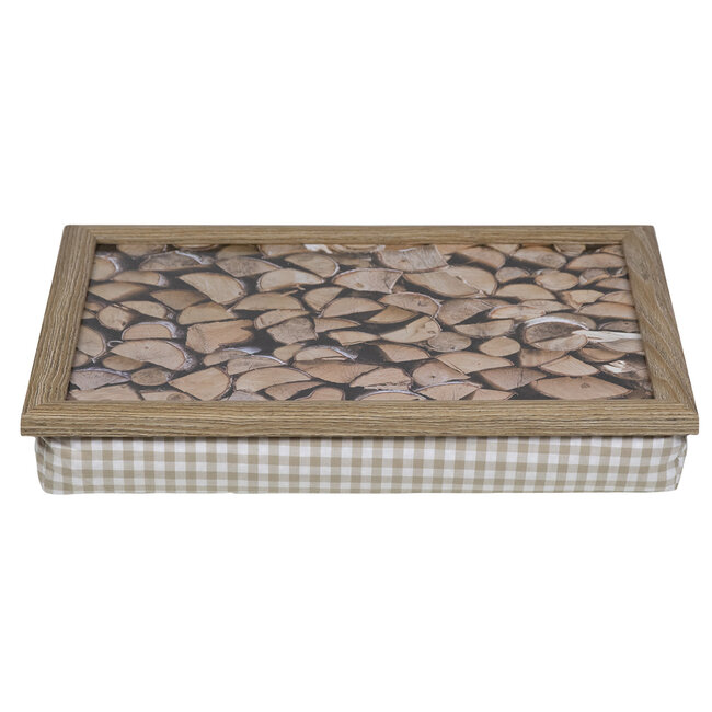 Mars & More schootkussen laptray haard hout 43x33cm