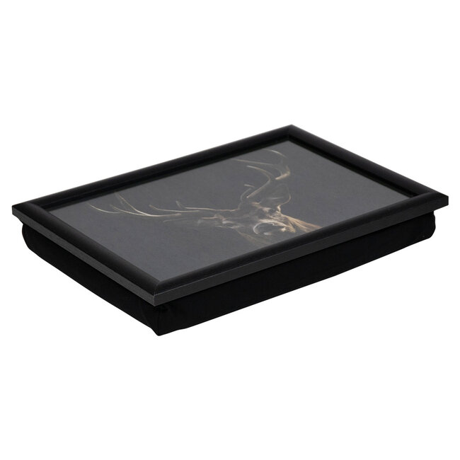 Mars & More schootkussen laptray  zwart edelhert 43x 33cm