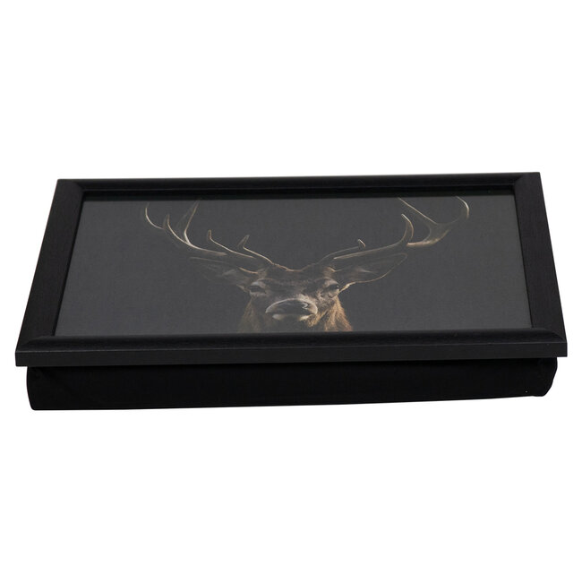 Mars & More schootkussen laptray  zwart edelhert 43x 33cm