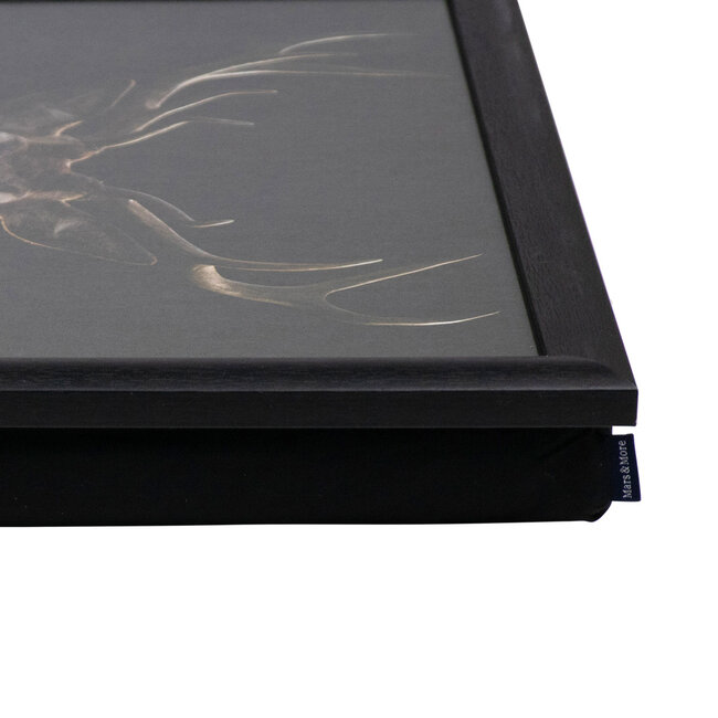 Mars & More schootkussen laptray  zwart edelhert 43x 33cm