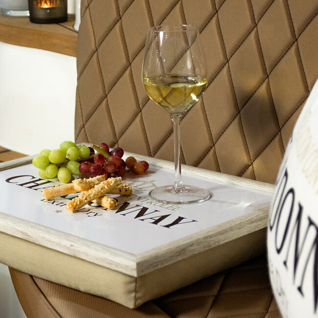 Mars & More Schootkussen – Laptray – Dienblad met kussen - Laptoptafel - Schoottafel - wijn Chardonnay wit l 43x33cm
