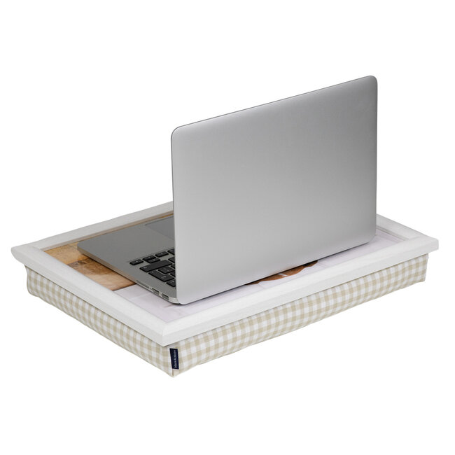 Mars & More Schootkussen – Laptray – Dienblad met kussen - Laptoptafel - Schoottafel - Jack Russell met riem 43x33cm