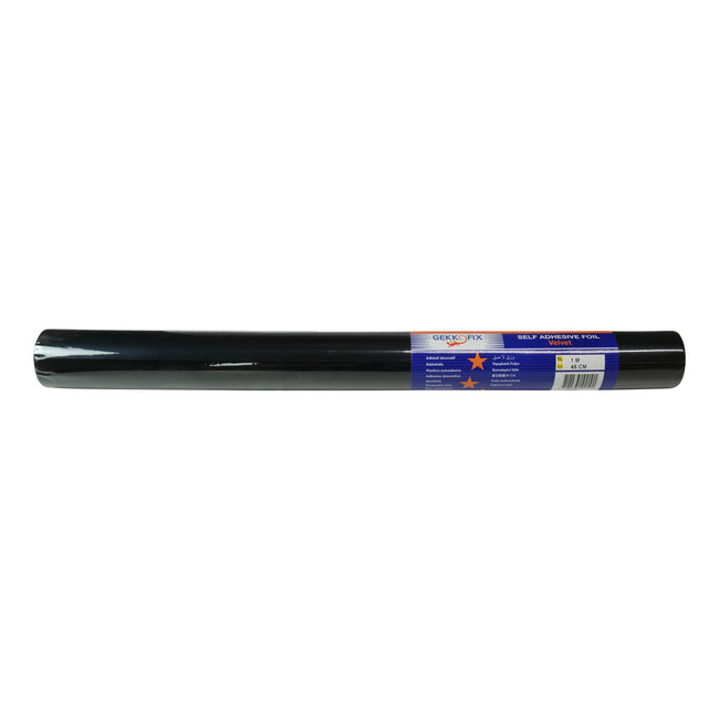 2Lif Velours Zelfklevende Folie Mini rol zwart 45cmx1mtr