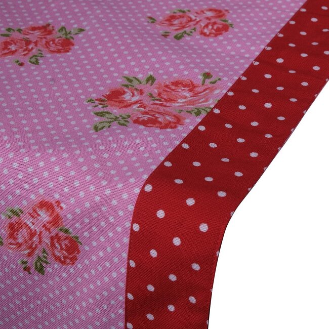 Linen & More Rosie Tafelloper roze 50x140cm