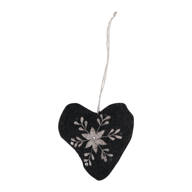 Linen & More Heart Hope Small Hangende Decoratie donker grijs