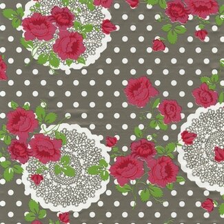 2Lif Dots&Bloemen Zelfklevende Folie Mini rol zilver 45cmx2mtr
