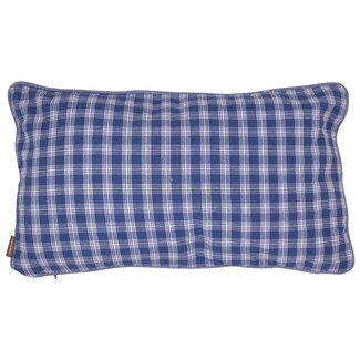 Linen & More Kussen levy check 30x50 linen/blue