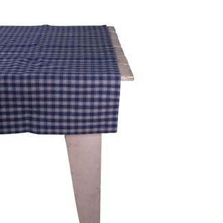 Linen & More Levy Ruit Tafelkleed Textiel blauw 100x100cm