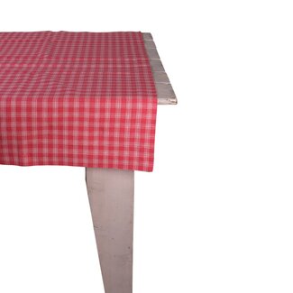 Linen & More Levy Ruit Tafelkleed Textiel rood 100x100cm