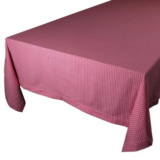 Linen & More Klein Ruit Tafelkleed Textiel rouge 140x250cm