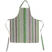 Linen & More Summer Strepen Schort groen beige 75x90cm