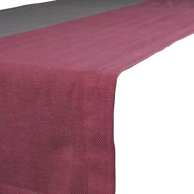 Linen & More Shanti Half Tafelloper roze 50x140cm