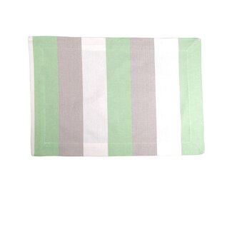Linen & More Classic Streep Placemat l.groen 35x50cm