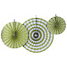 Linen & More Paper Celery Groen Fan Set of 3