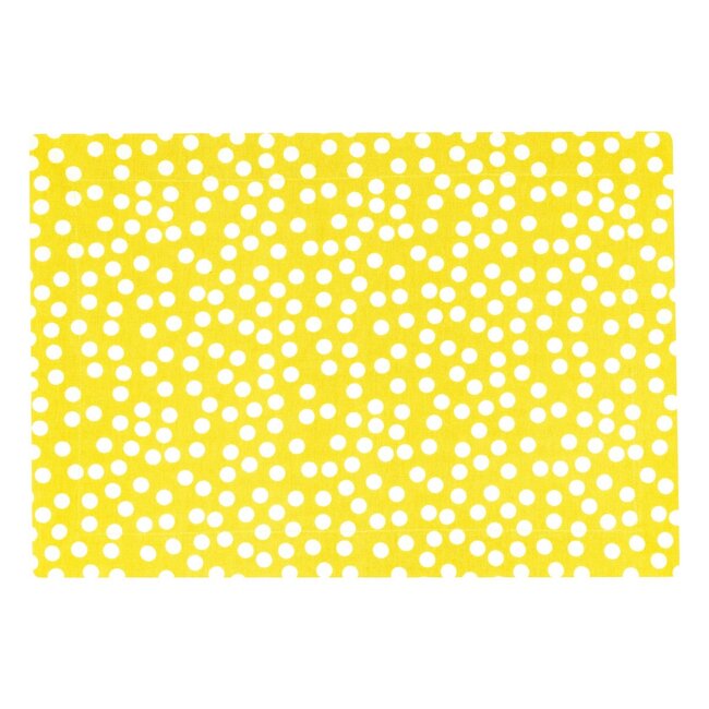 Linen & More Allover Dots Placemat geel 35x50cm